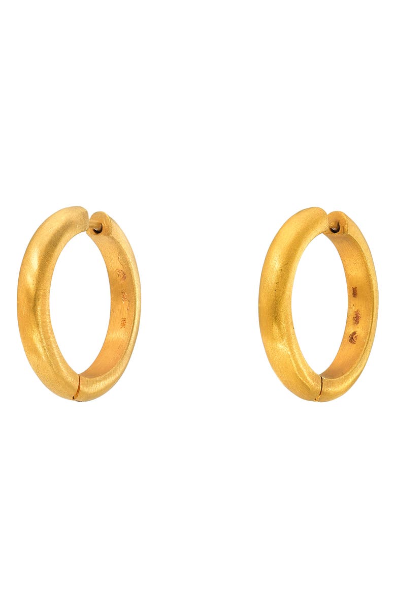 Darius Signature Hoop Earrings, Main, color, Yellow Gold