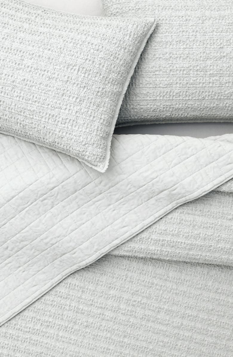 Woven & Weft Waffle Weave 3-Piece Quilt Set, Alternate, color, Light Grey