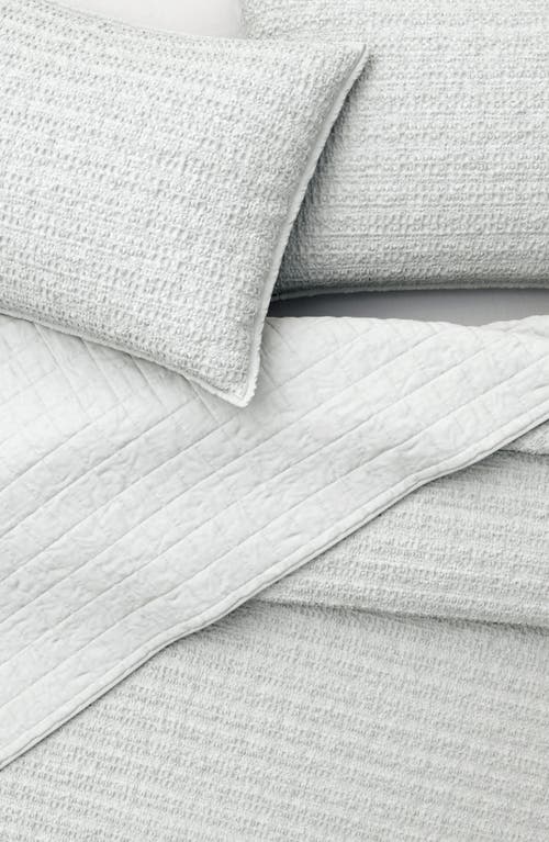 Woven & Weft Waffle Weave 3-piece Quilt Set In Gray