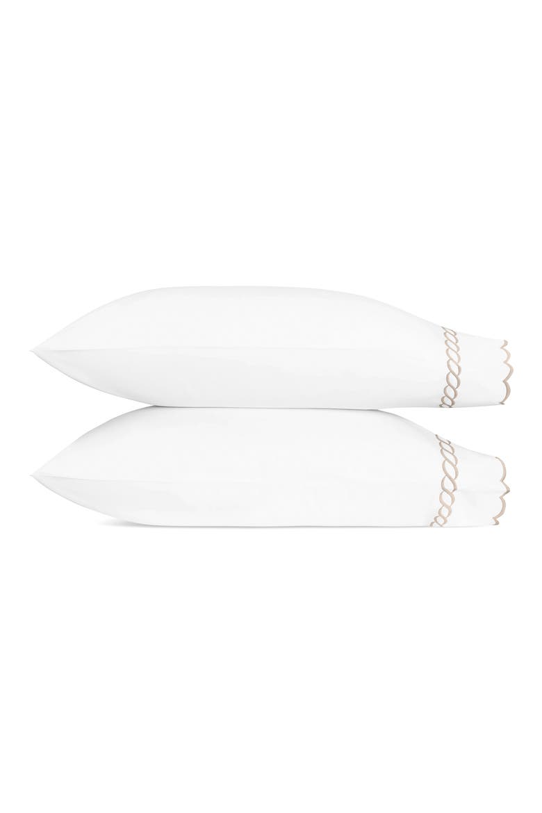 Classic Chain Scallop Set of 2 Pillowcases, Main, color, DUNE
