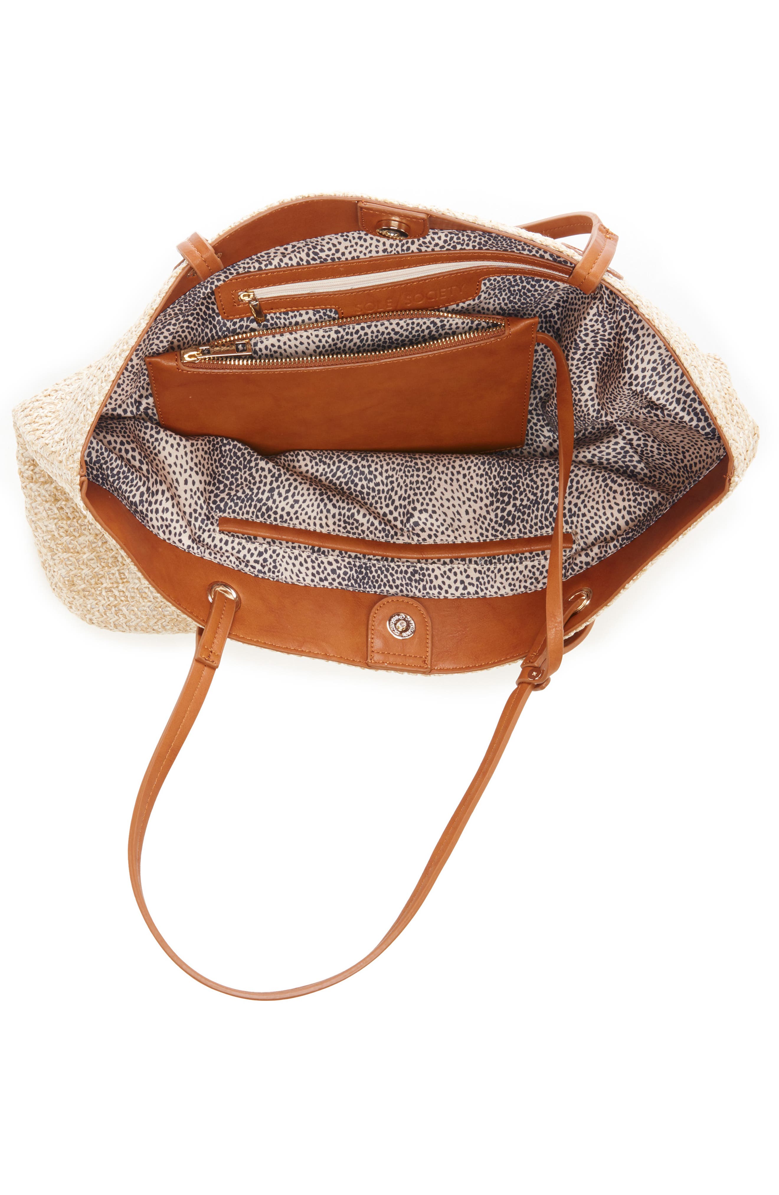 Sole Society Apryl Woven Tote, Alternate, color, 