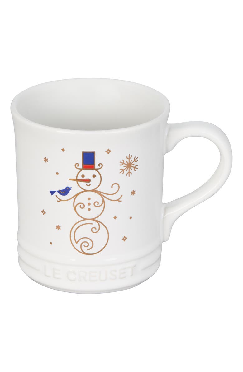 Le Creuset 14-Ounce Snowman Stoneware Mug, Main, color, 