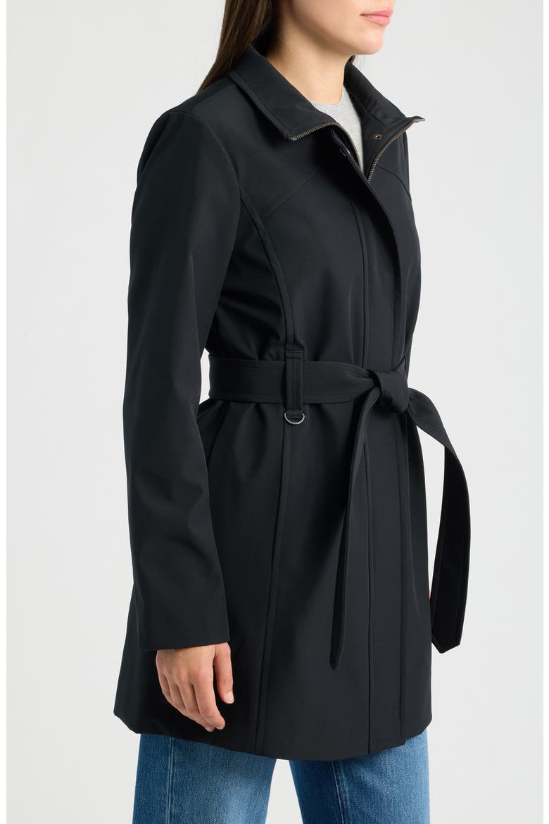 Belted Stadium Trench Coat, Alternate, color, BLACK