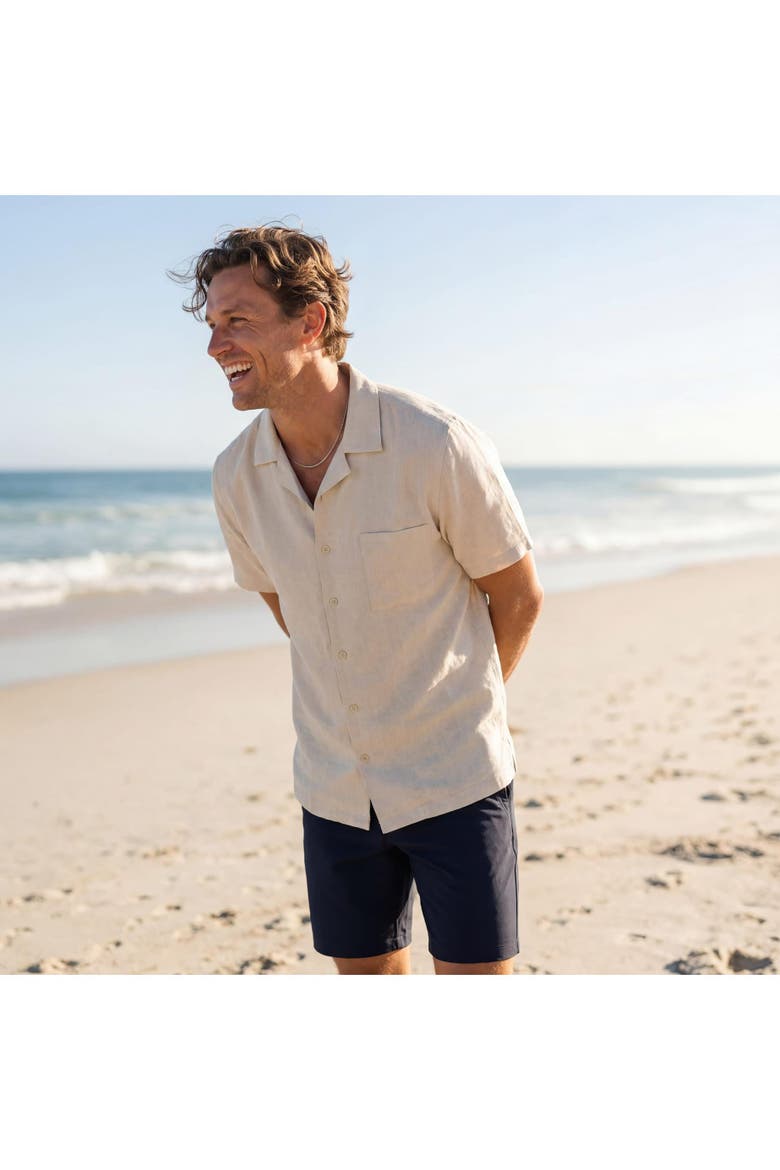 Getaway Linen Shirt, Alternate, color, Canvas