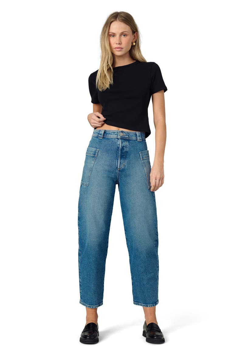 The Phoebe Patch Pocket Crop Straight Leg Jeans, Alternate, color, REFINED