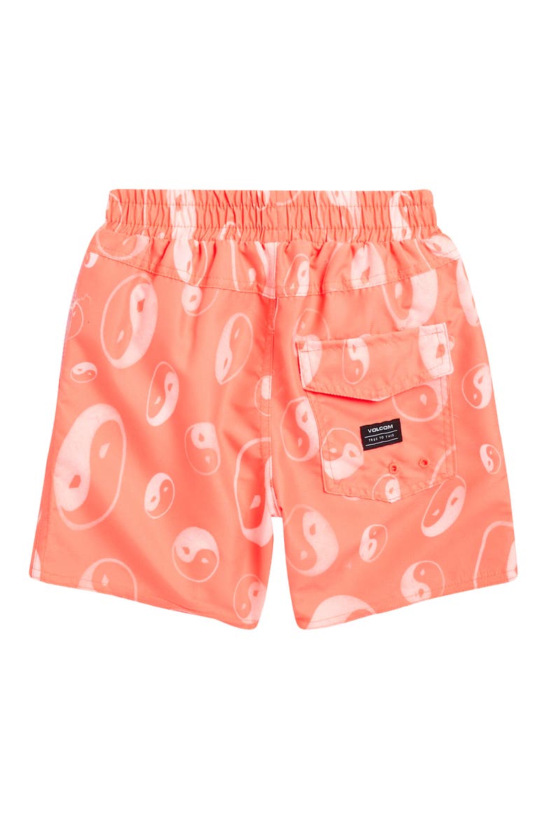 Kids' Jersey Graphic T-Shirt & Swim Shorts Set, Alternate, color, CORAL CLOUD