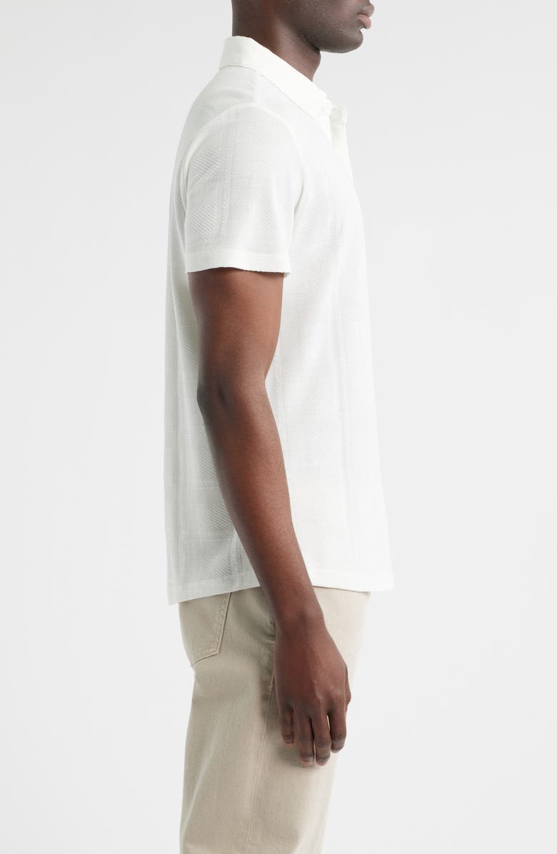 Robert Barakett Copley Short Sleeve Knit Button-Up Shirt, Alternate, color, White