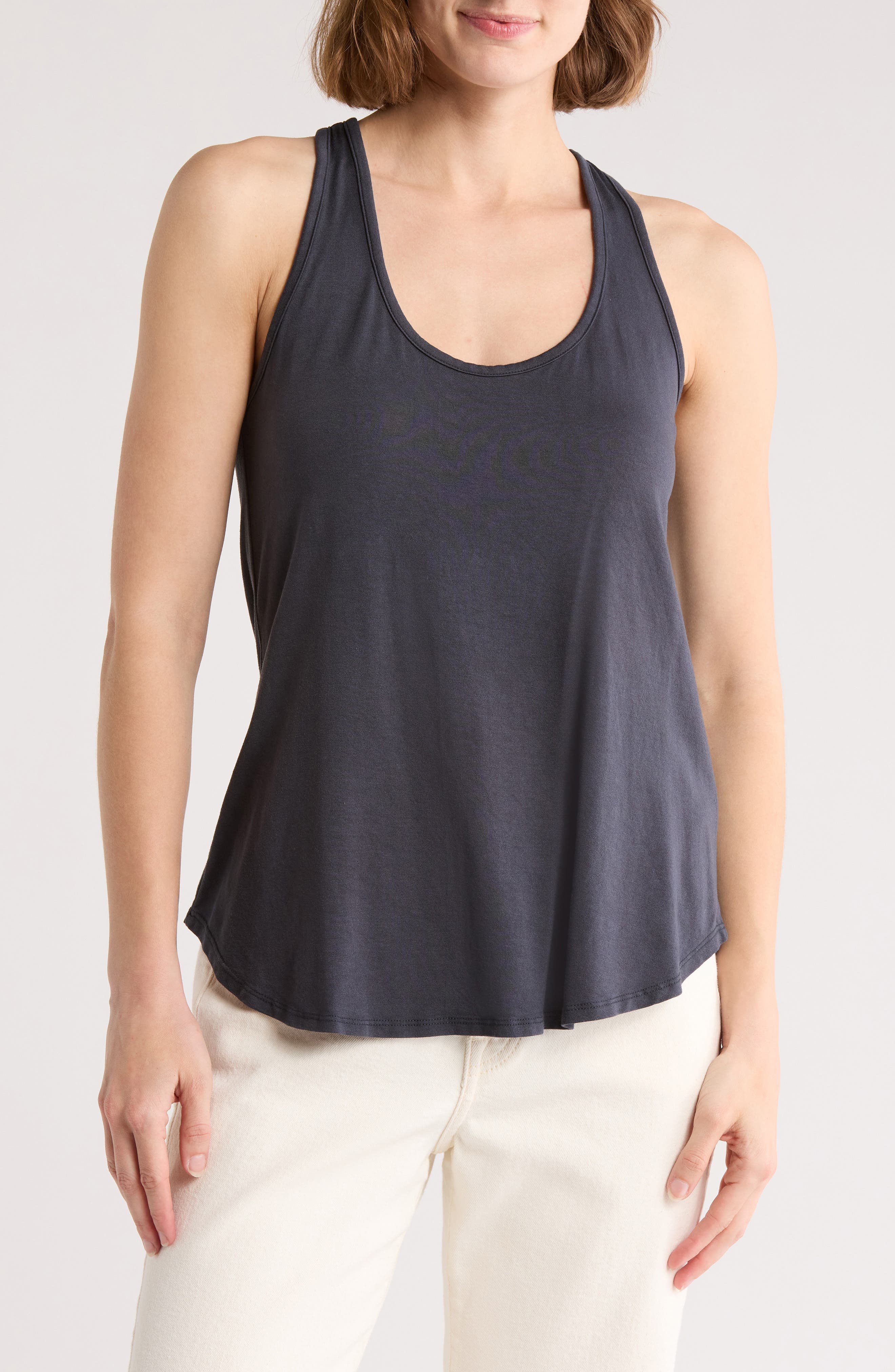 GO COUTURE Rounded Racerback Tank
