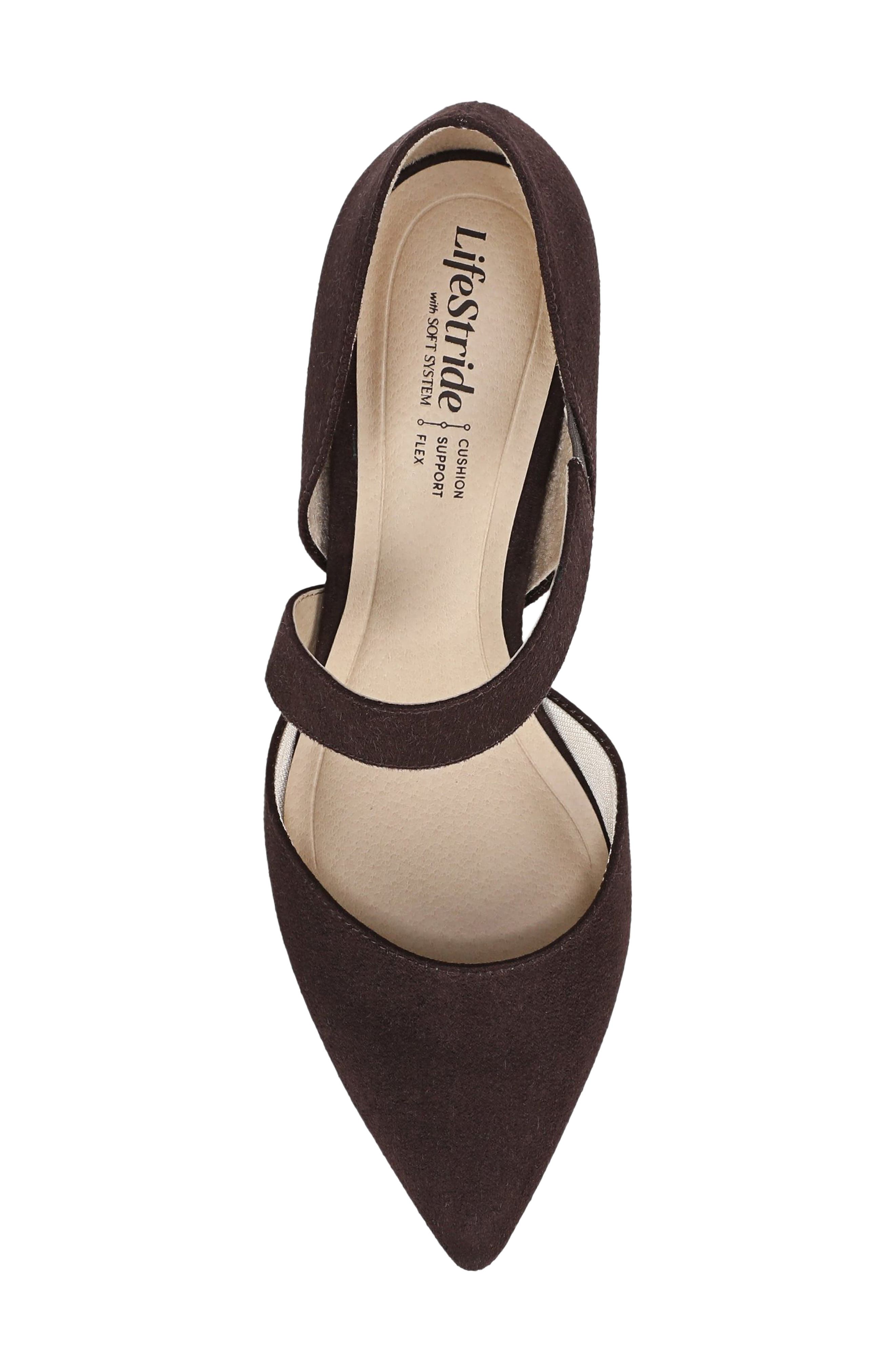 LifeStride Suki Pointed Toe Pump, Alternate, color, Dark Chocolate Dm