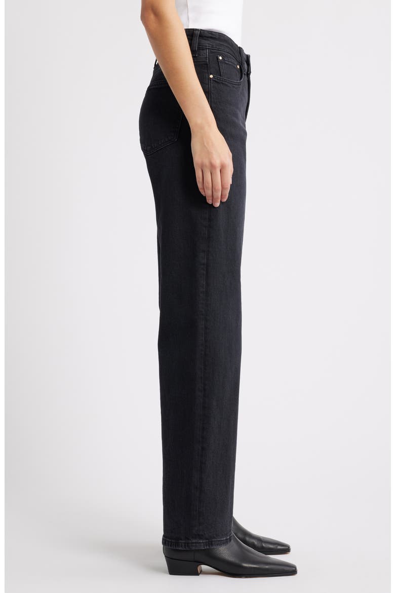 Taylor High Waist Wide Leg Jeans, Alternate, color, DARK SMOKE GOLD PREM