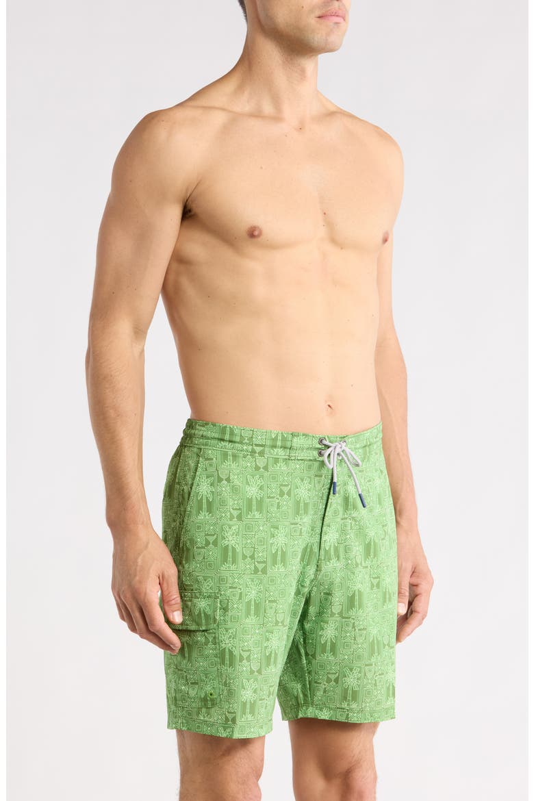 Baja Palm Tini 8-Inch UPF 30+ Swim Trunks, Alternate, color, ELM