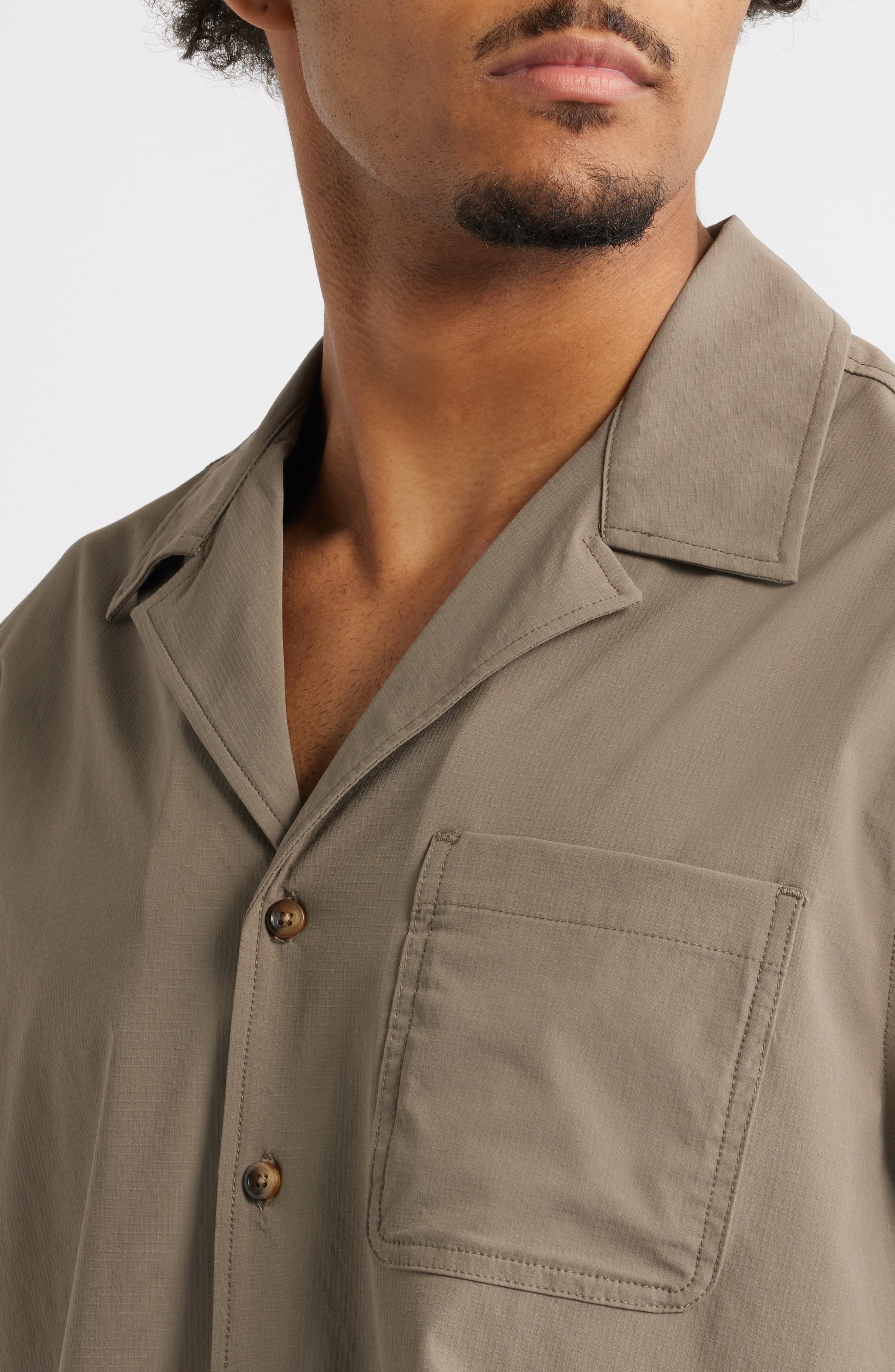 Tim Stretch Nylon Camp Shirt - image 2