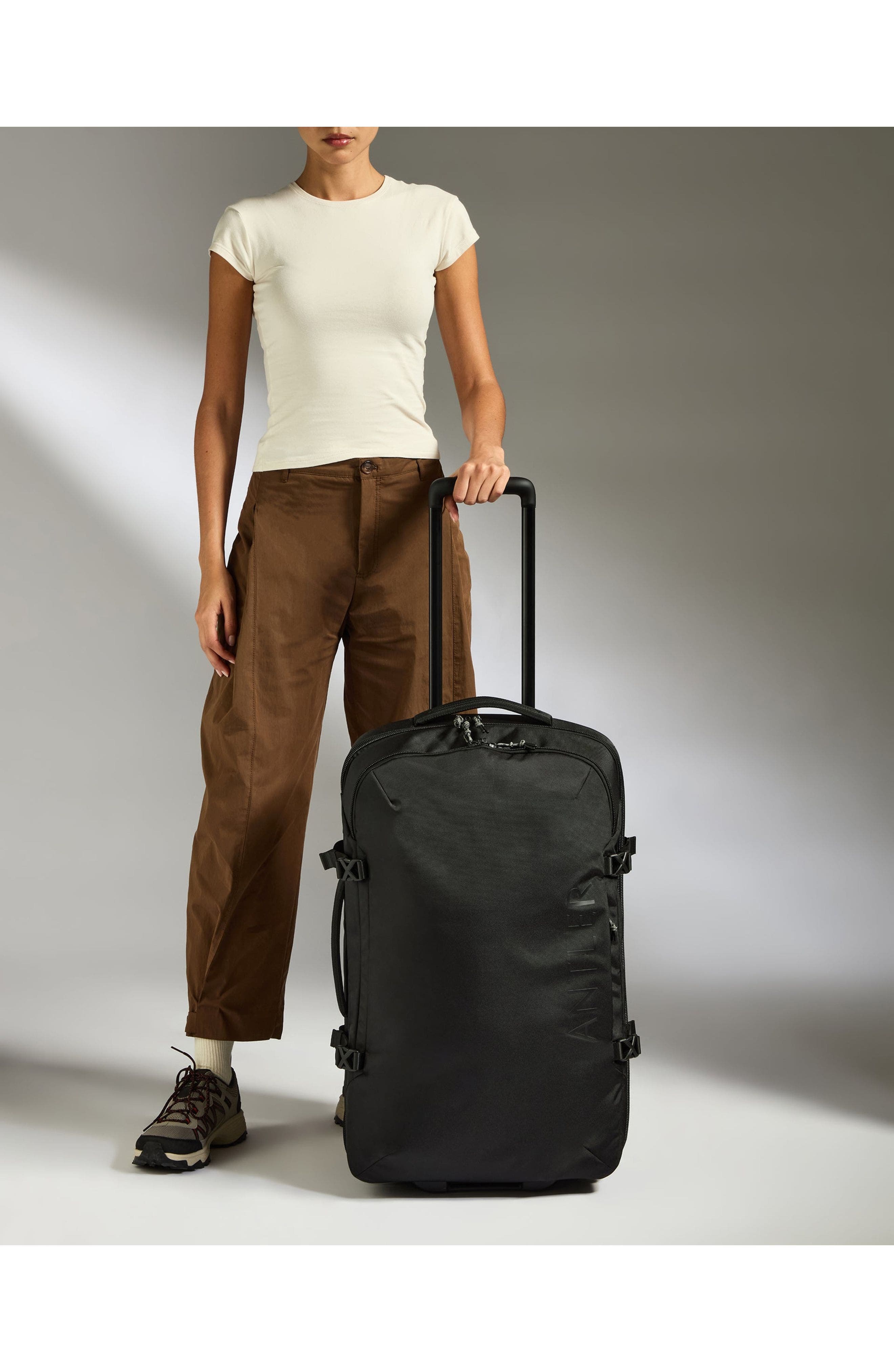 ANTLER Discovery Wheeled Duffel, Alternate, color, Black