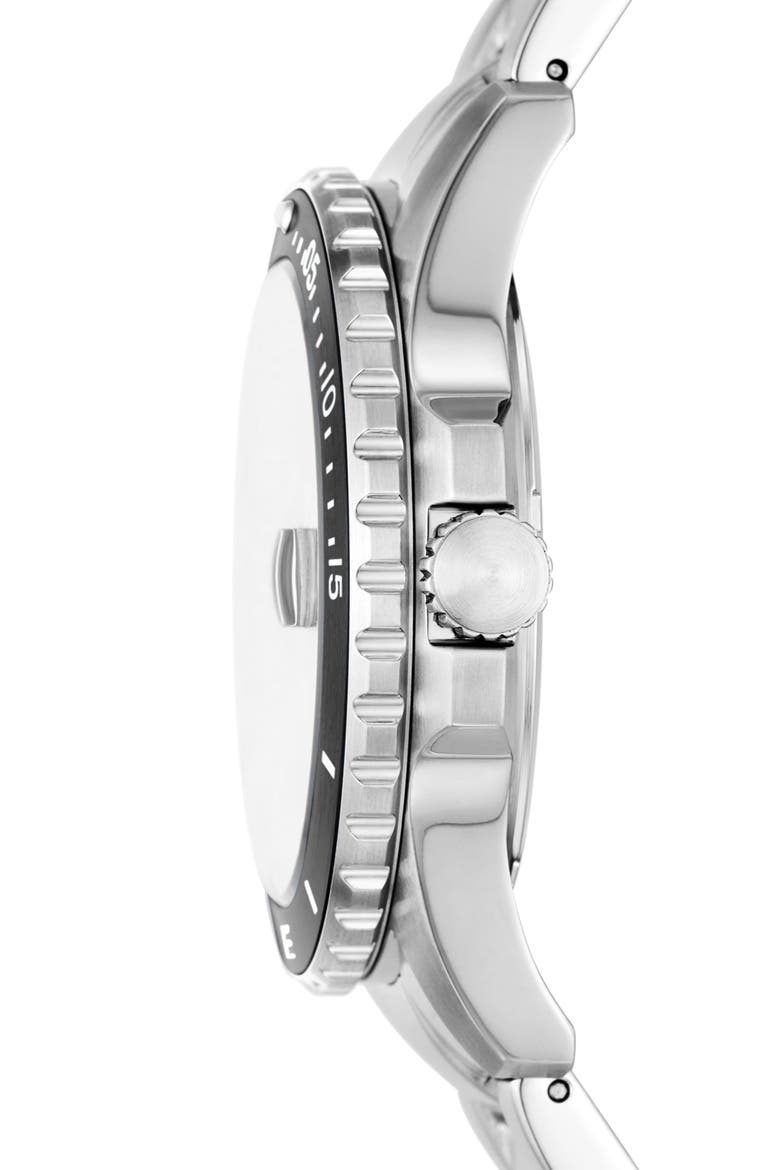 Blue Dive Bracelet Watch, 42mm, Alternate, color, SILVER