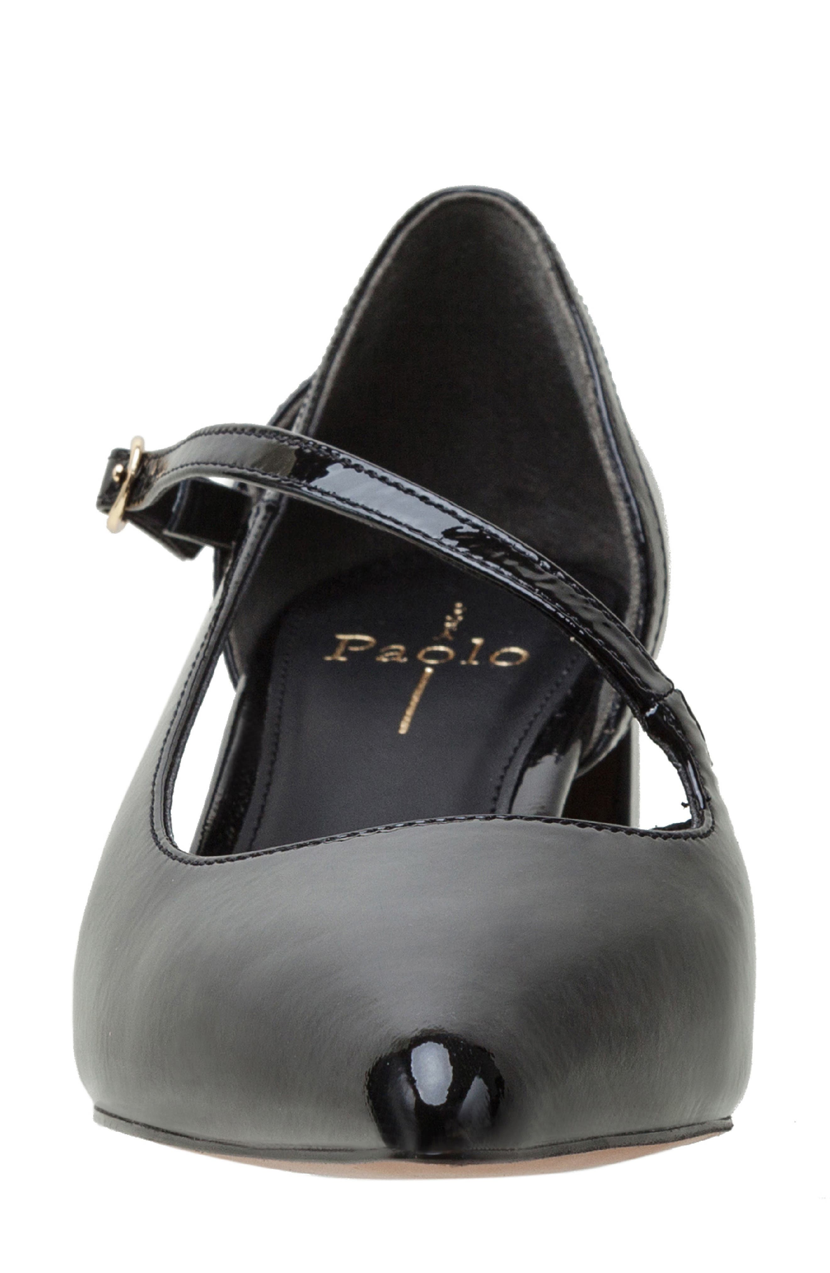 Linea Paolo Biondy Pointed Toe Half d'Orsay Pump, Alternate, color, Black