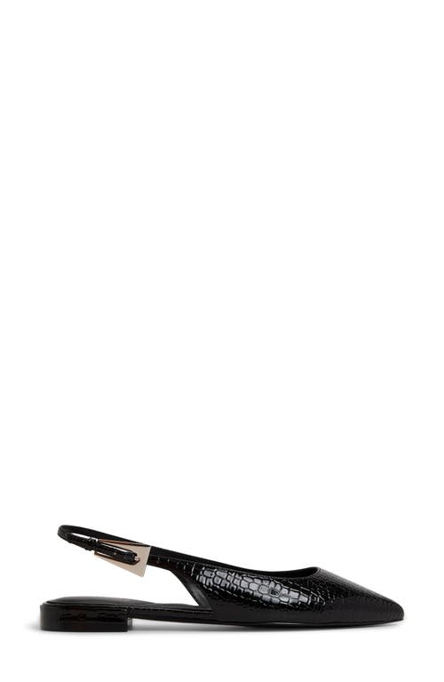 Aldo Kristell Pointed Toe Slingback Flat In Black