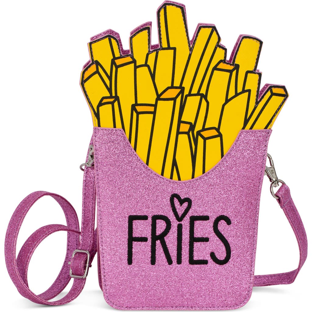 Iscream Kids' I Heart Fries Crossbody Bag In Pink
