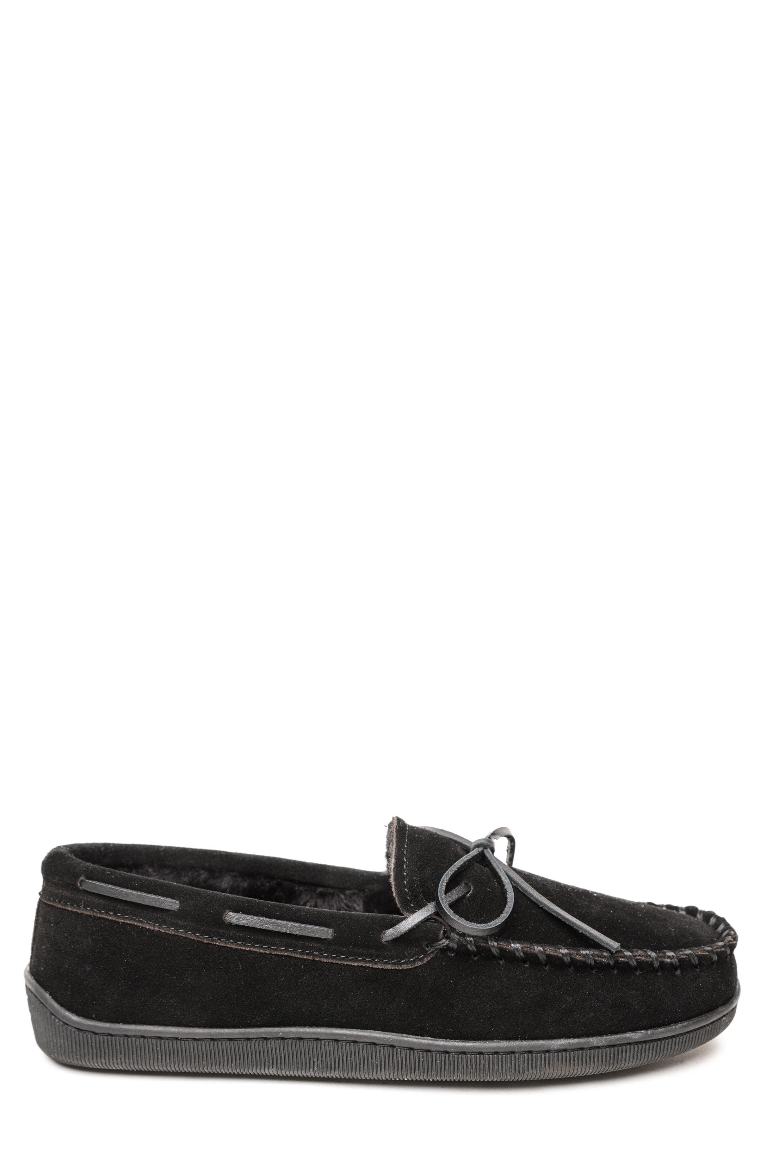 Minnetonka Lined Hardsole Slipper, Alternate, color, Black