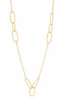 Frankie & Zoe Paper Clip Station Chain Necklace