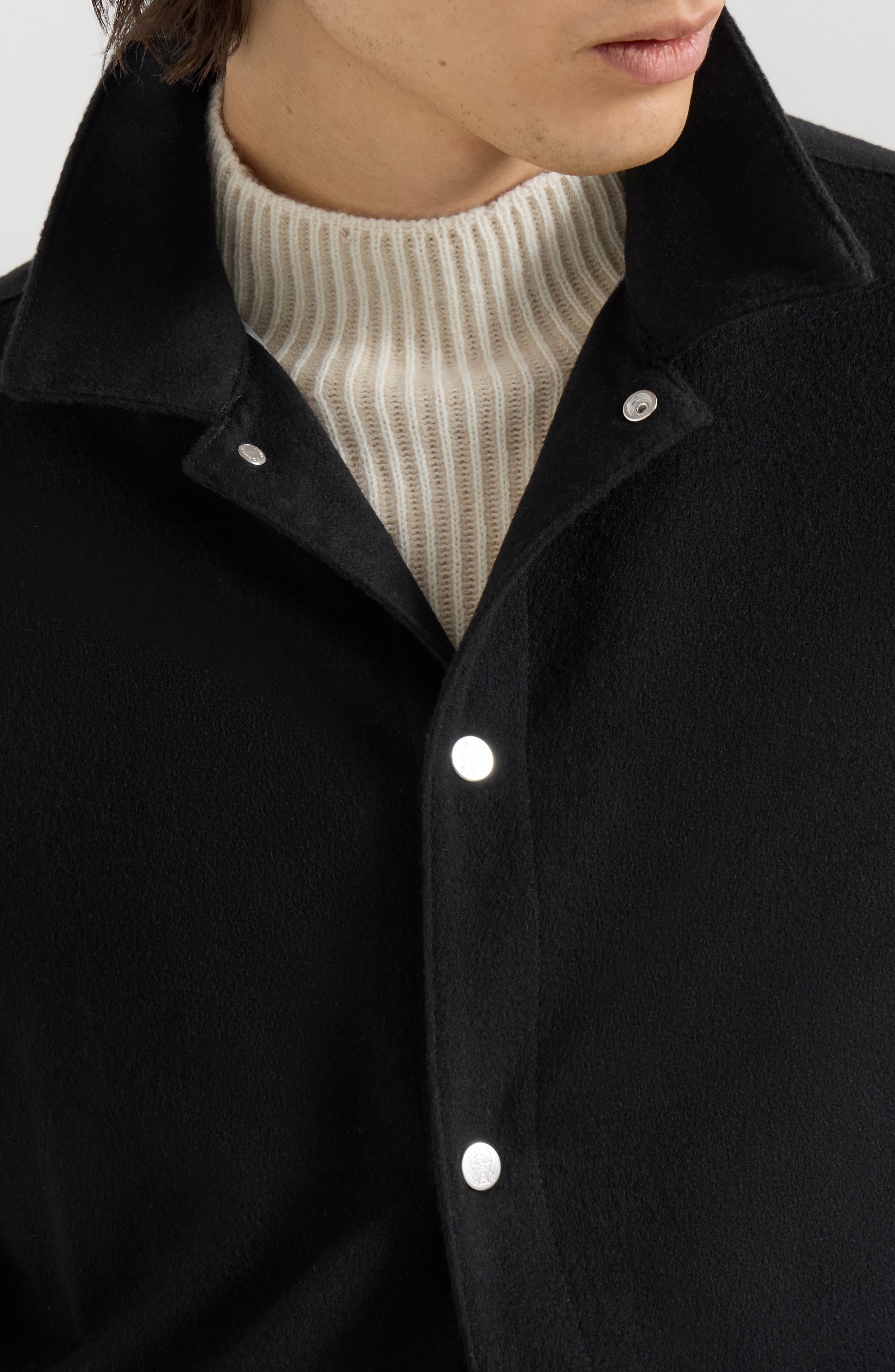 Brunello Cucinelli Lightweight cashmere flannel outerwear jacket — фото 4