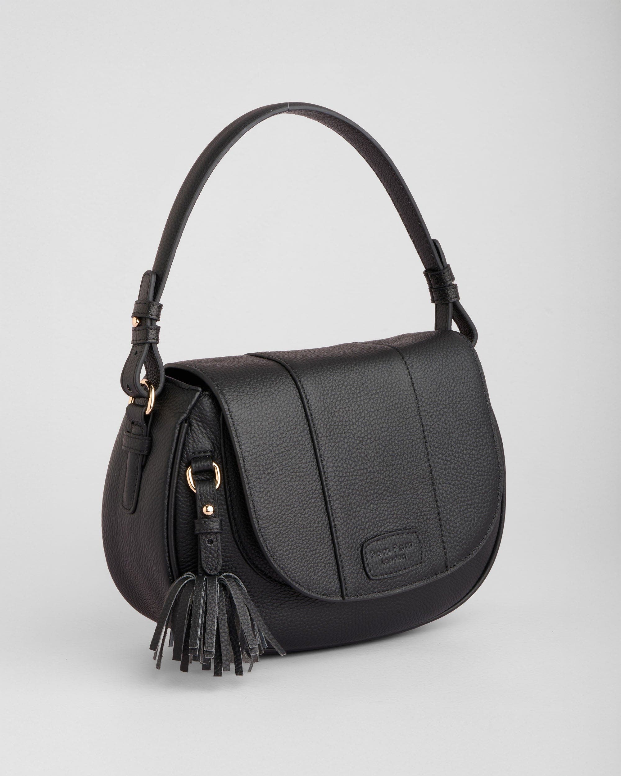 Pom Pom London Wilmington Crossbody Bag, Main, color, Black