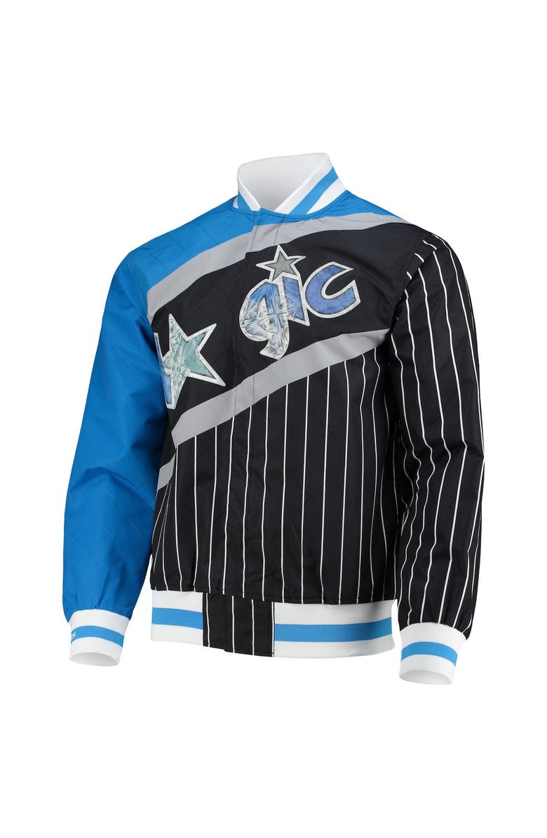 Mitchell & Ness Men's Orlando Magic Black Mitchell & Ness Hardwood Classics 75th Anniversary Authentic Warmup Full-Snap Jacket, Alternate, color, 
