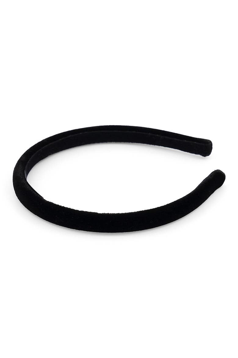 Velvet Headband, Alternate, color, BLACK
