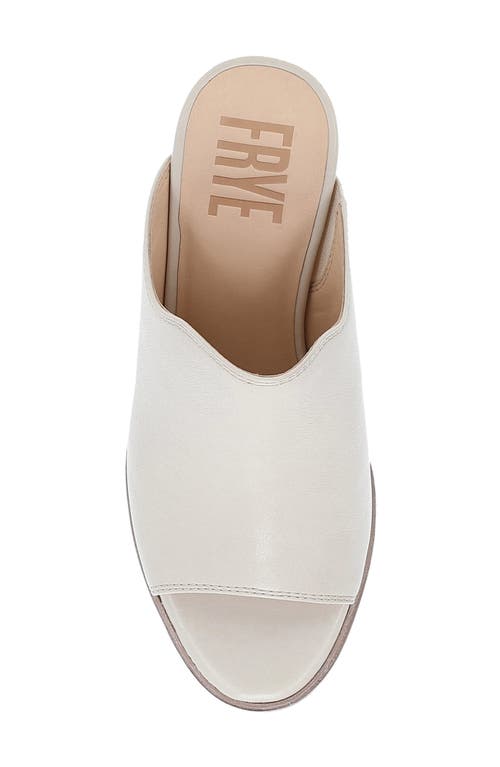 Frye Stella Leather Block-heel Mule Sandals In Ivory