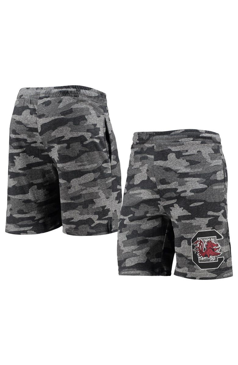 CONCEPTS SPORT Men's Concepts Sport Charcoal/Gray South Carolina Gamecocks Camo Backup Terry Jam Lounge Shorts, Main, color, 