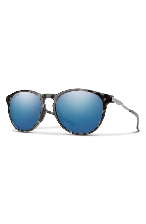 Smith Wander 55mm Chromapop™ Polarized Round Sunglasses In Blue