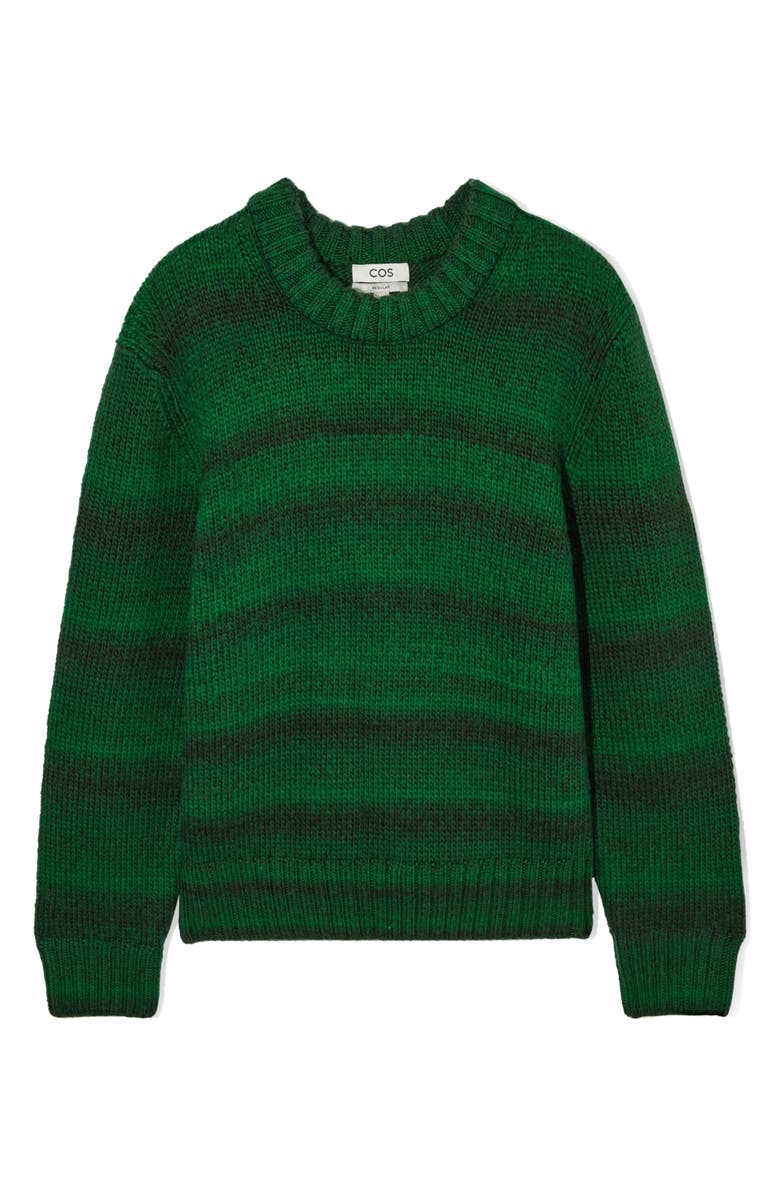 COS Gradient Stripe Wool Crewneck Sweater, Alternate, color, 