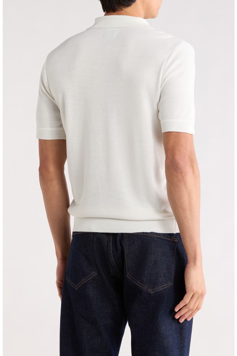Half Zip Knit Polo Sweater, Alternate, color, WHITE