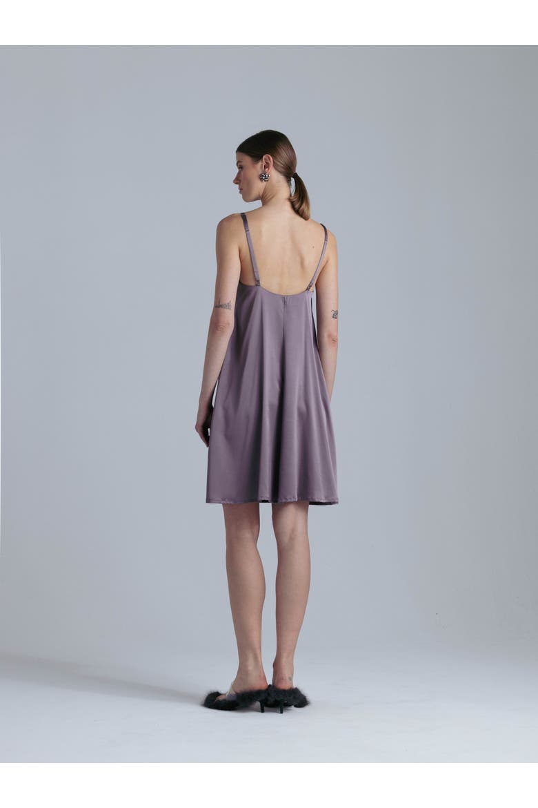 Aphrodite Silk Midi Dress, Alternate, color, Noble Purple