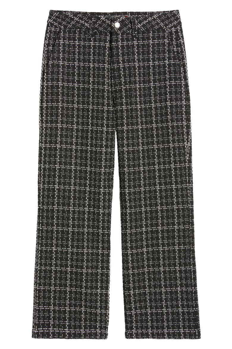 Uno Flare Tweed Pants, Alternate, color, BLACK