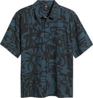 Rip Curl Liquid Trips Mason Short Sleeve Button-Up Shirt