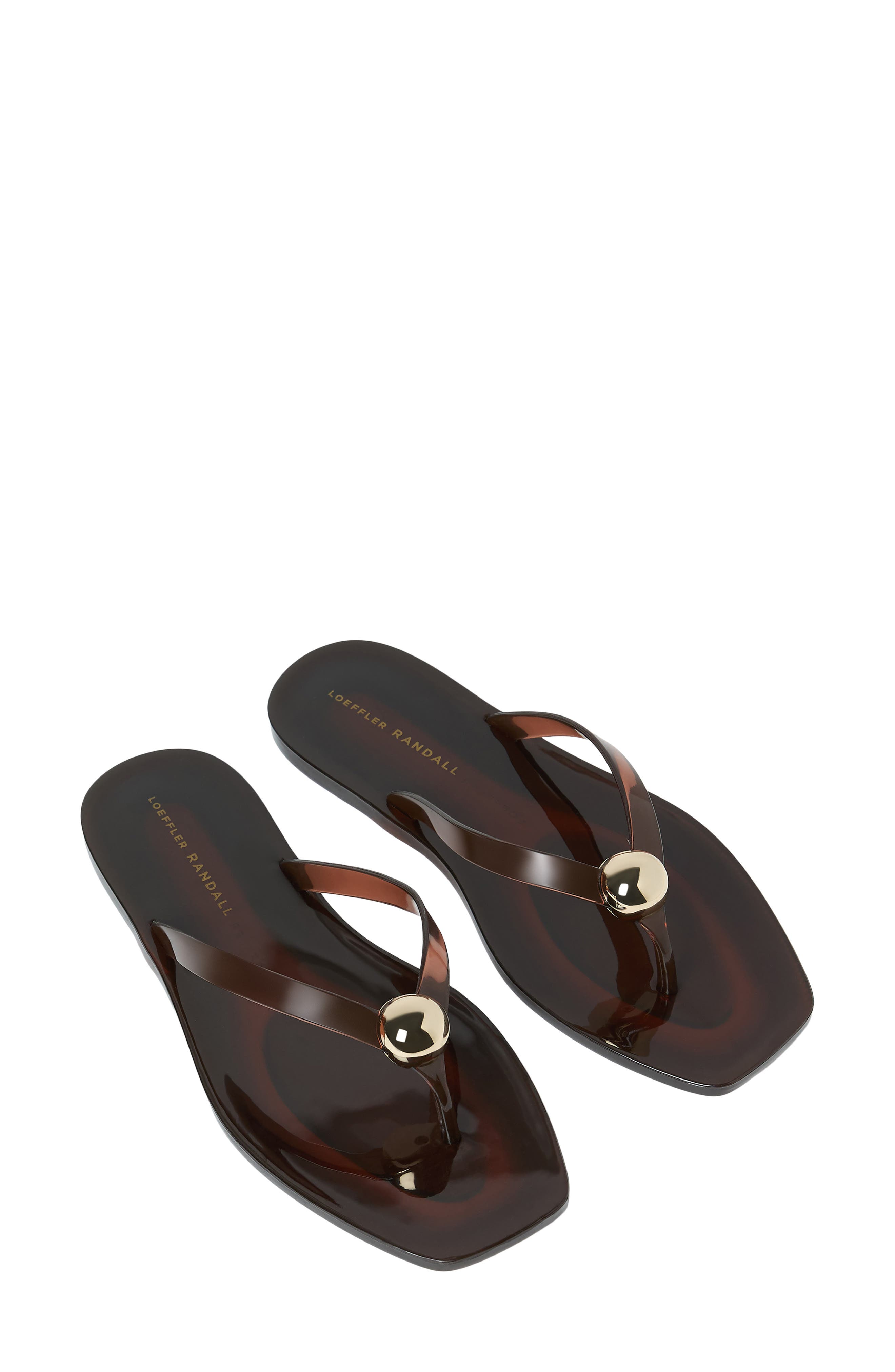Loeffler Randall Jovie Jelly Flip Flop, Alternate, color, Brown