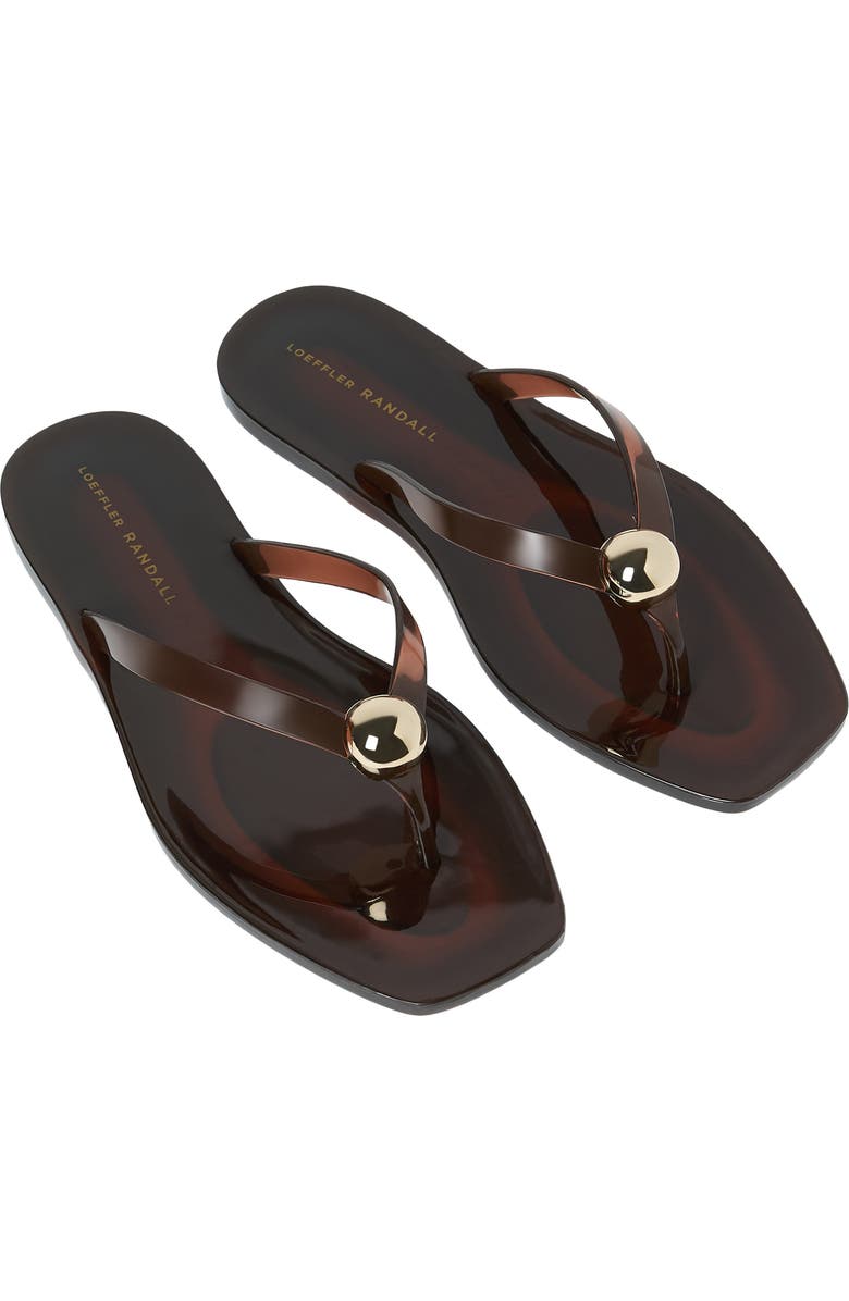 Loeffler Randall Jovie Jelly Flip Flop, Alternate, color, Brown