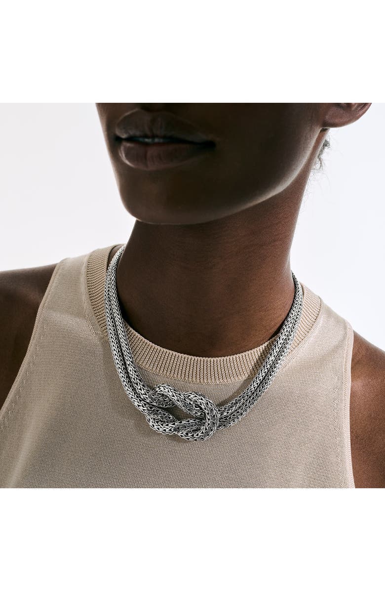 John Hardy Love Knot Necklace, Alternate, color, Silver