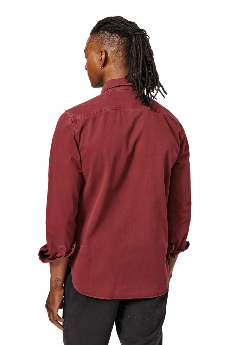 Normanby Button Up Shirt, Alternate, color, Port
