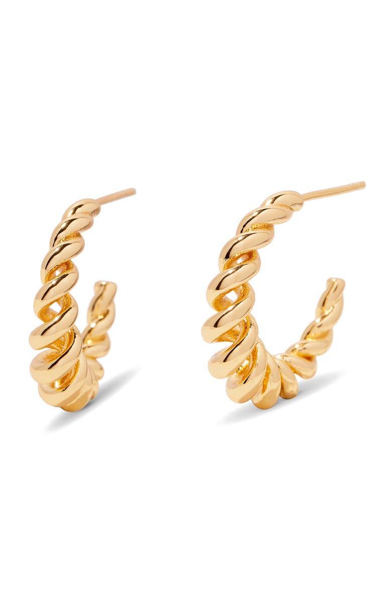 Brook and York Calla Spiral Hoop Earrings, Main, color, Gold