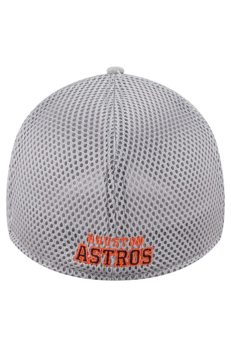 Men's New Era Gray Houston Astros Visor Paint Splatter 39THIRTY Flex Hat, Alternate, color, Gray