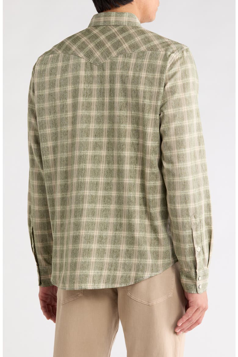 Long Sleeve Plaid Western Shirt, Alternate, color, DUSTY OLIVE