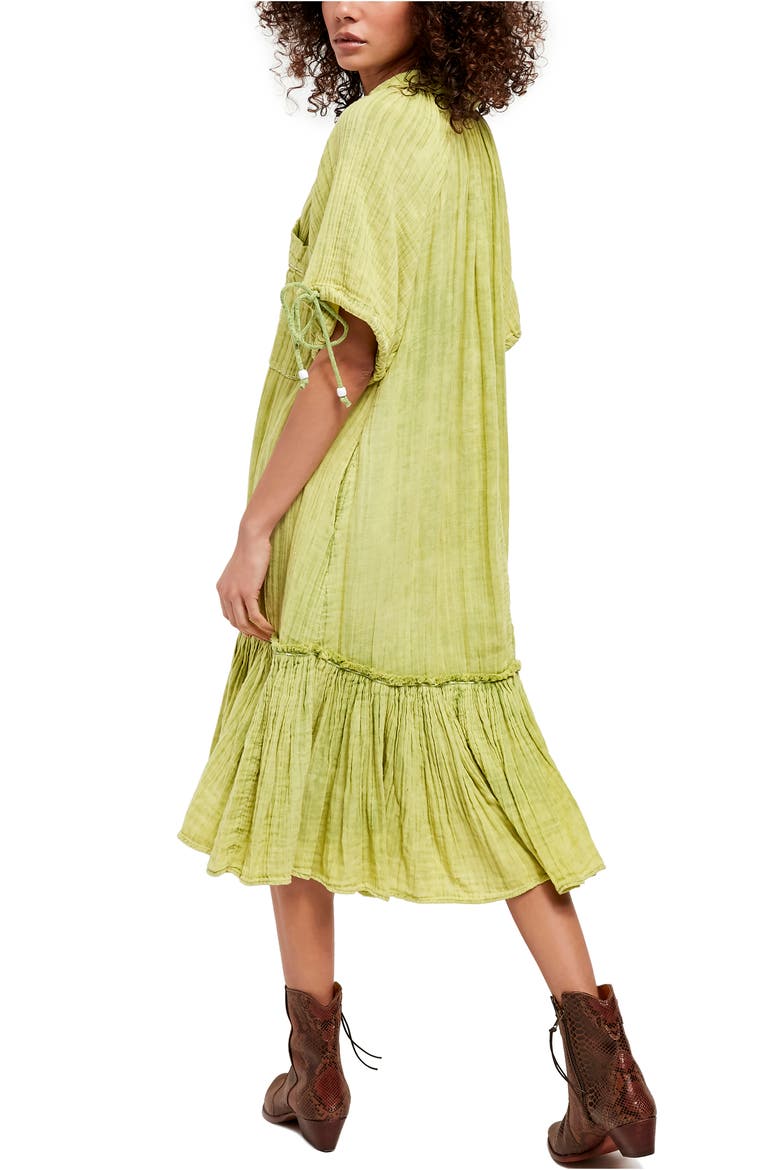 Maya Midi Shirtdress, Alternate, color, GREEN SEAM WASH