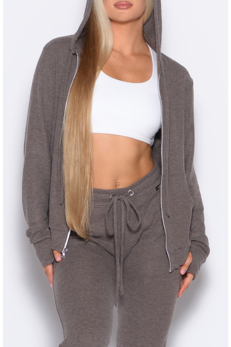 Gym Crush Hoodie, Alternate, color, Cozy Chocolate