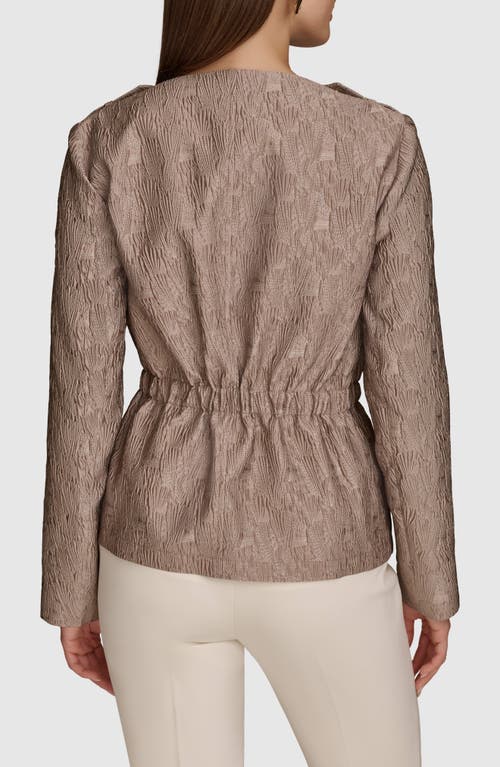 Donna Karan New York Quilted Tie Waist Jacket In Mink