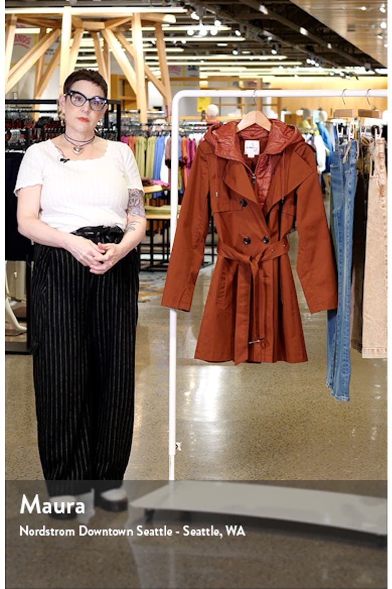 Double Breasted Trench Coat with Removable Hooded Bib video