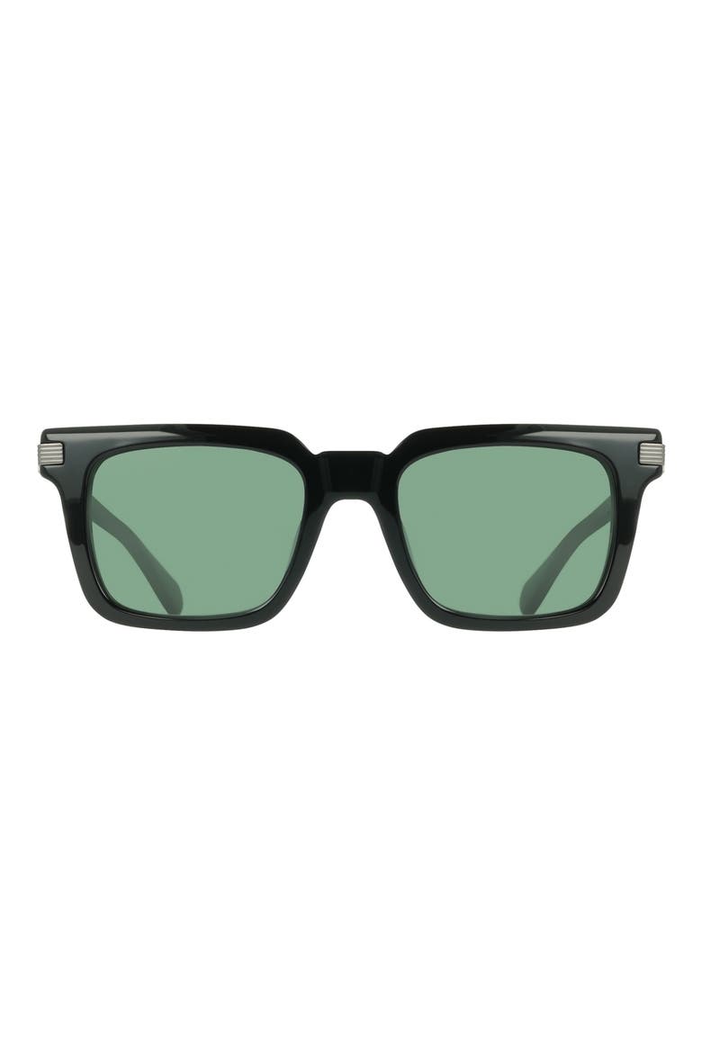 53mm Rectangle Sunglasses, Main, color, BLACK