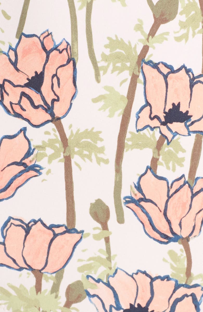 Tory Burch Tie Front Floral Print One-Piece Swimsuit, Alternate, color,