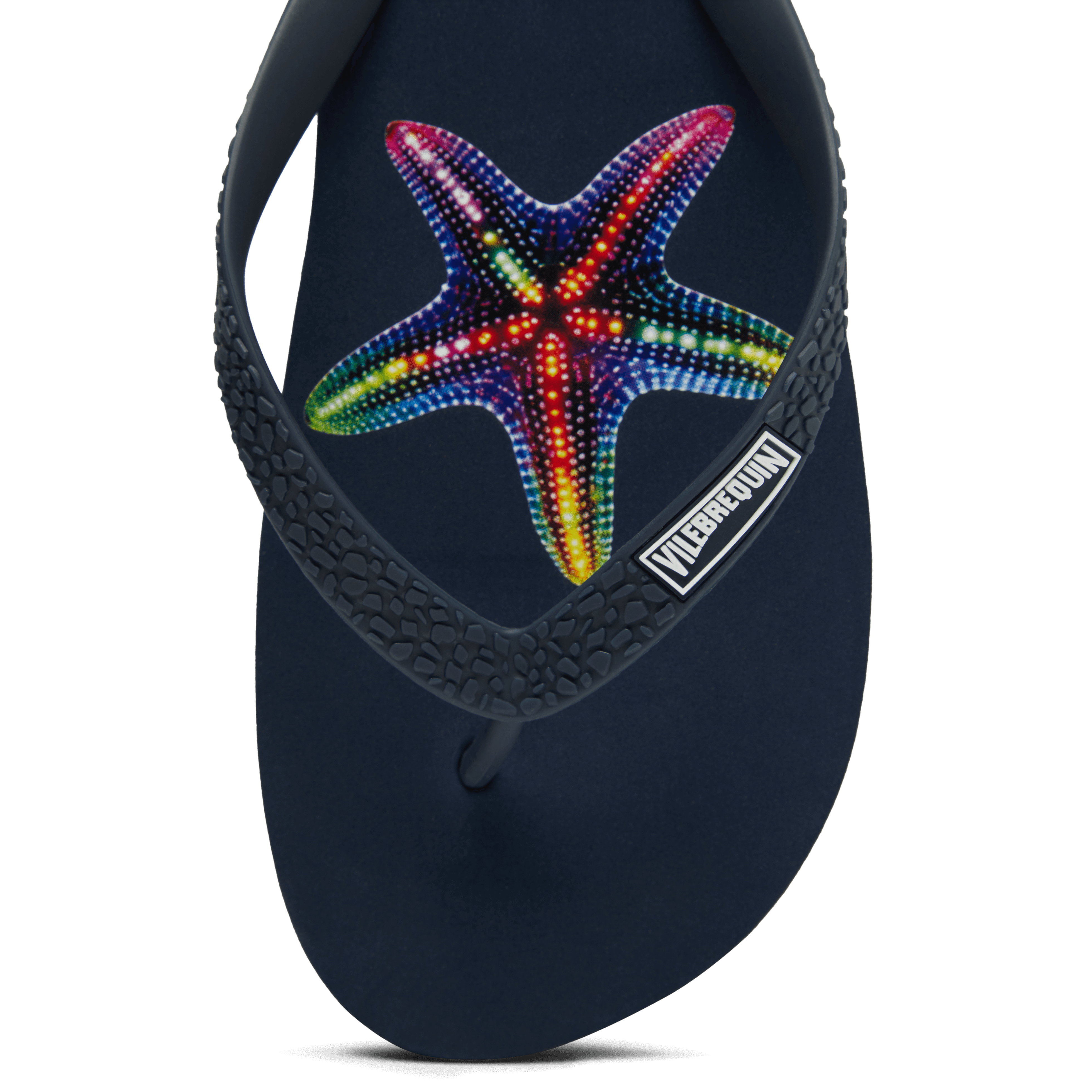 Vilebrequin Men's VBQ Line Flip Flops, Alternate, color, Bleu Marine