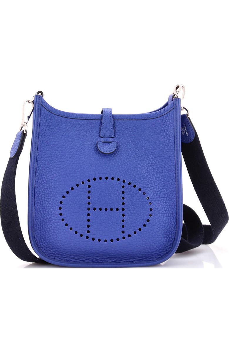 Pre-Owned Hermes Evelyne Bag Gen III Clemence TPM, Main, color, Bleu Electrique